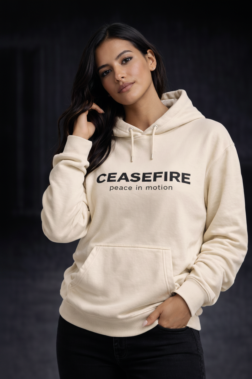 CEASEFIRE Beige Hoodie